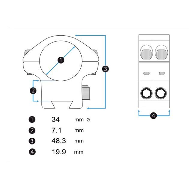 Element Optics Accu-Lite 34mm Low Picatinny Mounts