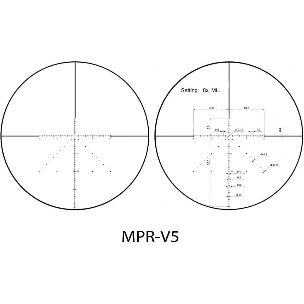 Vector Optics Veyron IR 2-8x32 SFP MRAD MPR-V5 LVPO Rifle Scope