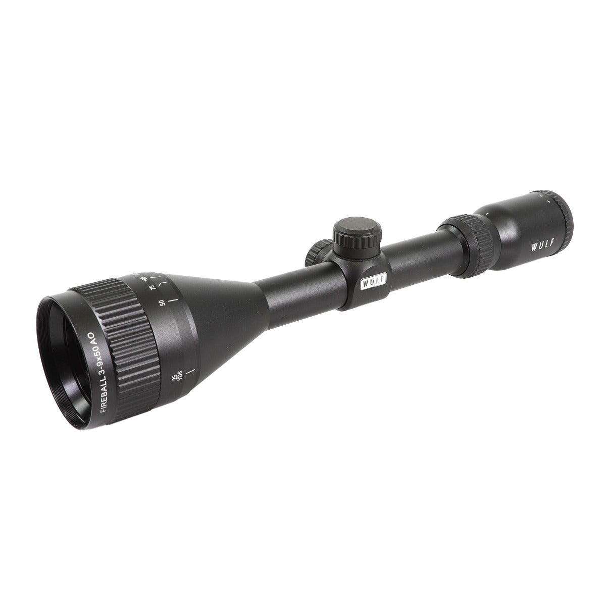 WU9108 WULF Fireball 3-9x50 AO SFP Non Illuminated Half Mildot 0.1 MRAD Rifle Scope