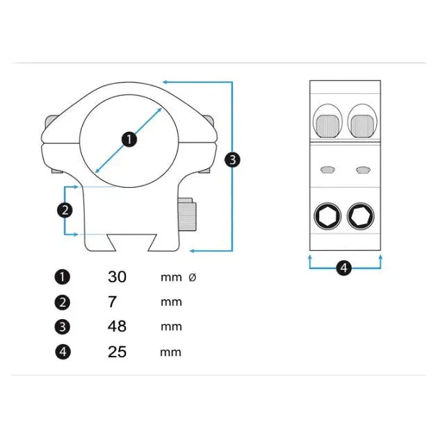 Wheeler Montage 30mm Low Picatinny Mounts
