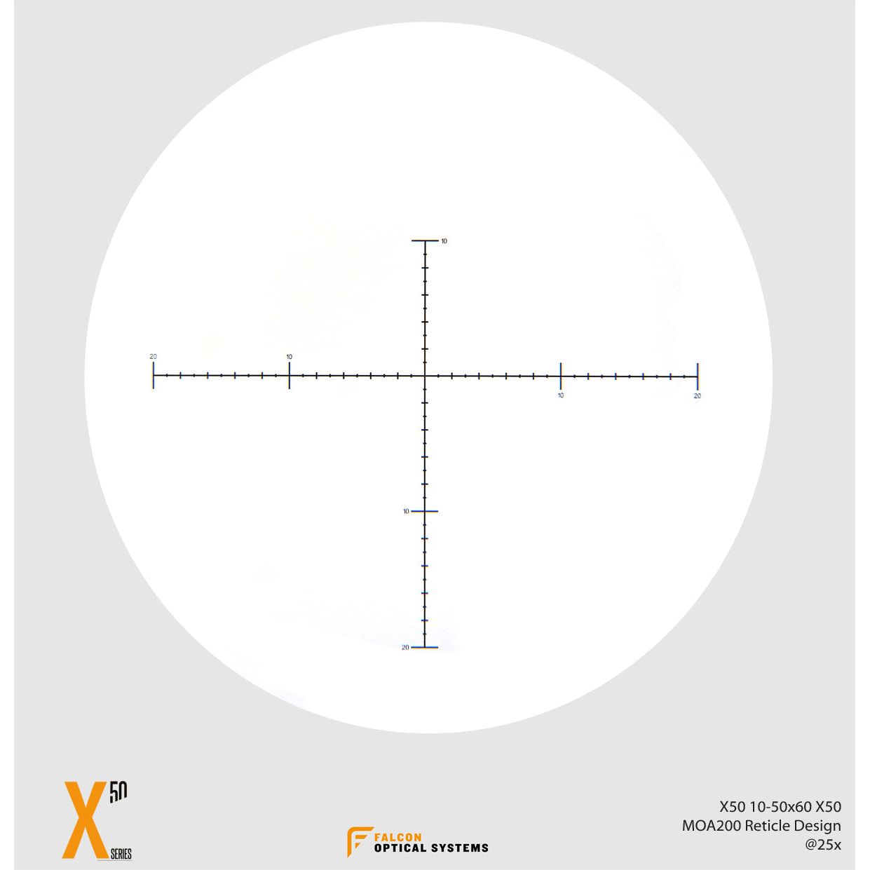X505FT Falcon X50 Field Target 10-50x60 Fine Focus FT Scope